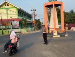 Satlantas Polres Touna Intensifkan Strong Point Pagi di Ampana Kota