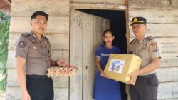 Sambut HUT Humas Polri ke-75, Sihumas Polres Touna Salurkan Bansos Sembako untuk Warga Kurang Mampu